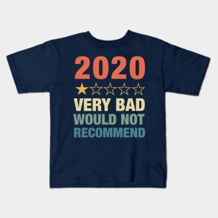 2020 One Star Rating Very Bad Would Not Recommend Review Kids T-Shirt